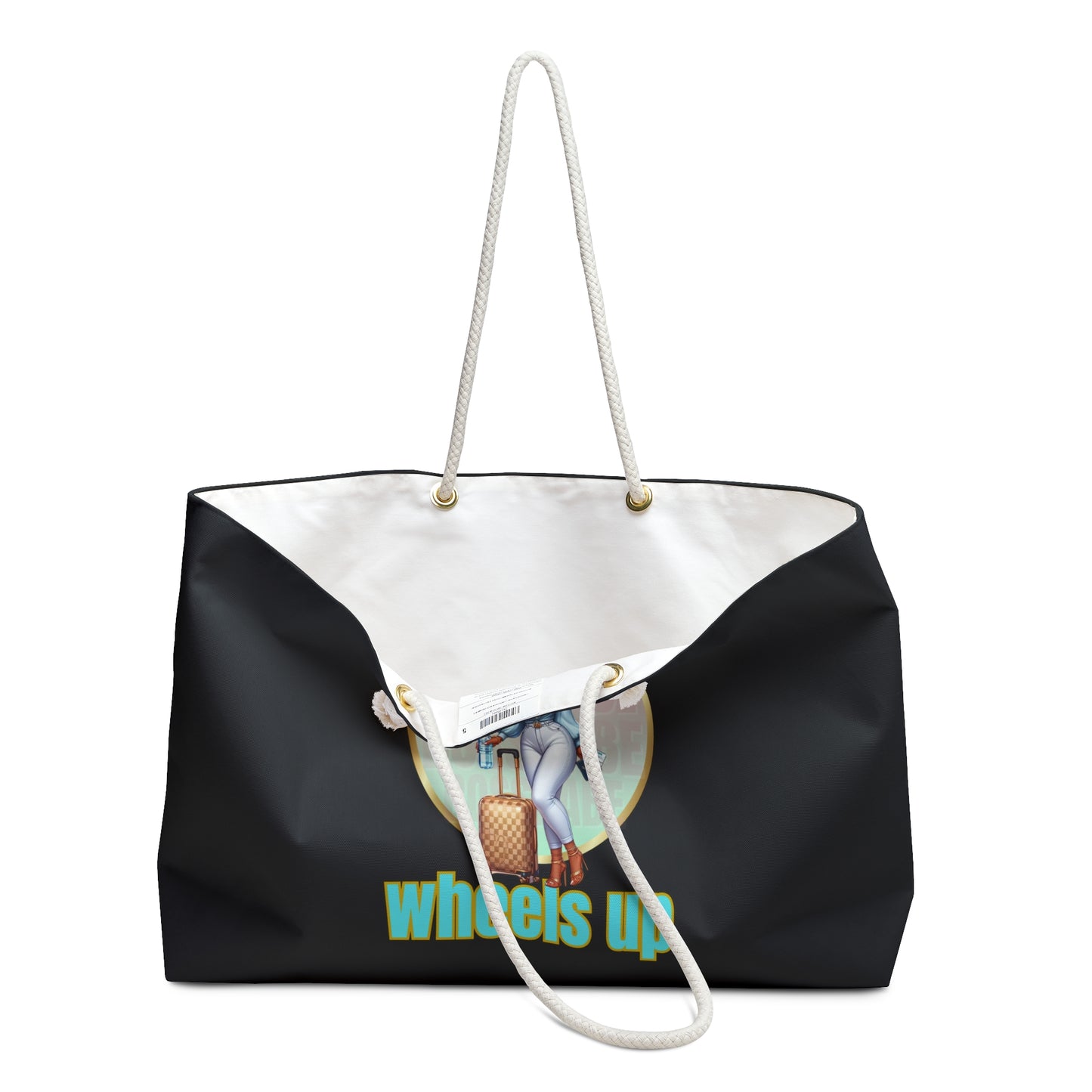 Stylish Weekender Bag - 'Wheels Up' Design for Travel Enthusiasts