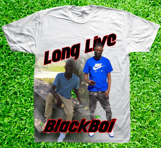 Sublimation design on white tee (example)